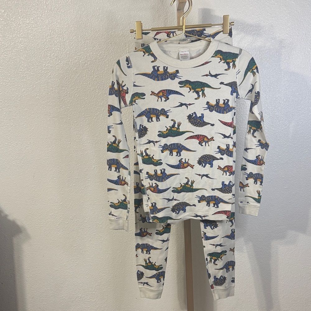 Hanna Andersson-Multicolor Dinosaur Kids Pajama Set- Size 12